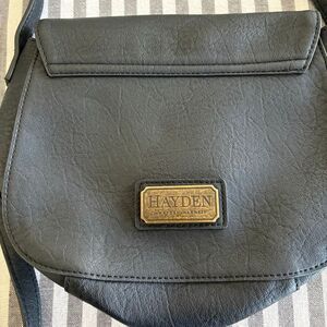 Hayden Harnett Crossbody Bag Black Faux Leather